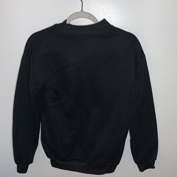 Black Mock Neck Sweat Shirt - Picture 3 of 4